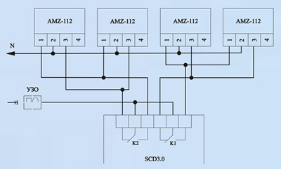 Подключение блока SCD3.0 к шаровым вентилям с электроприводами AMZ112